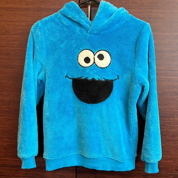 Hu0026M | Shirts u0026 Tops | Sesame Street Cookie Monster Sherpa Hoodie | Poshmark